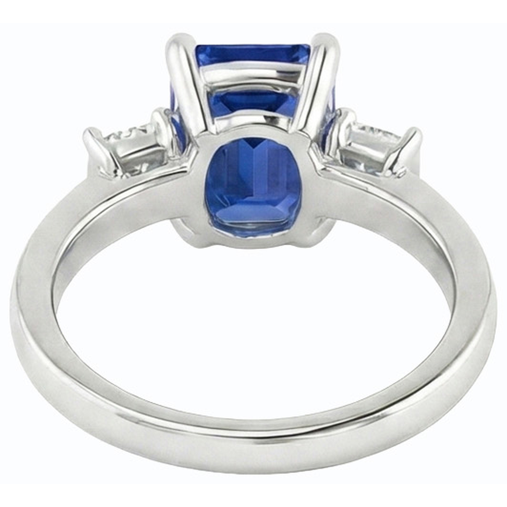 natural emerald sapphire 2.50ct ring side angle