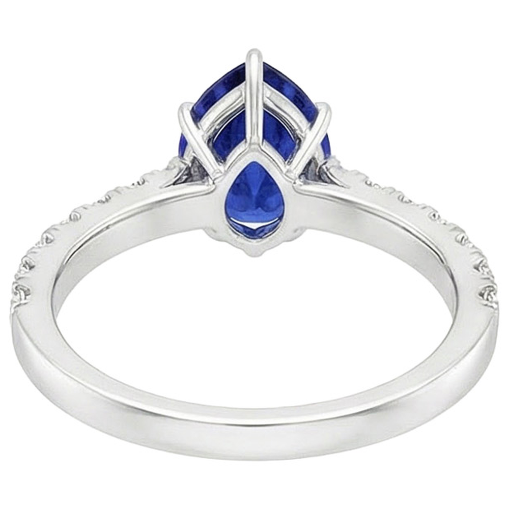 natural round sapphire 5.50ct ring side angle