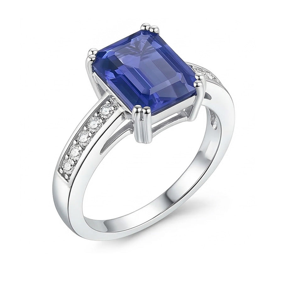 natural emerald sapphire 3.25ct ring side angle