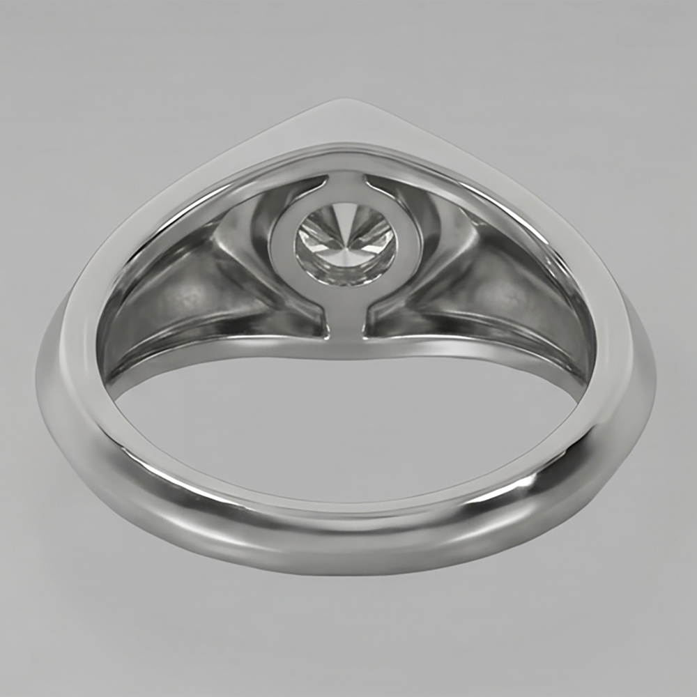 White Gold Men’s Ring Real Natural Earth Mined Diamond ( Not Lab Grown )