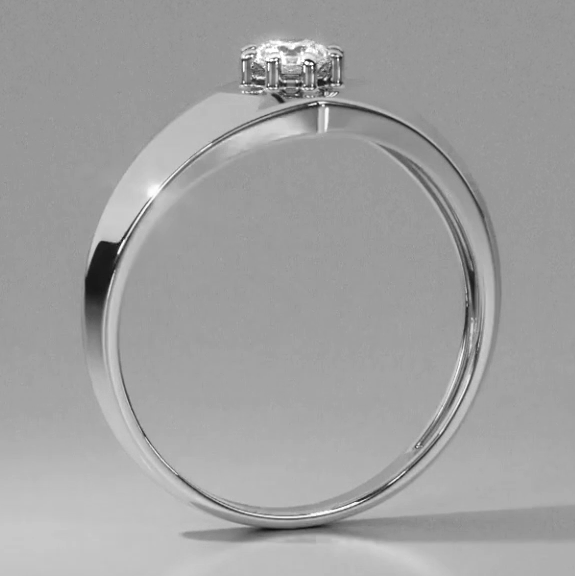 White Gold Men’s Ring Real Diamond