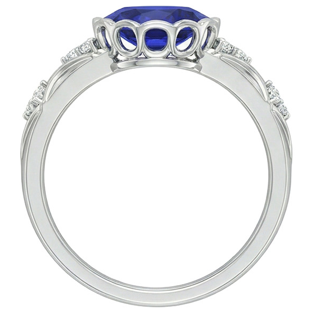 natural round sapphire 3.75ct watch side angle