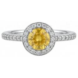 Natural Sapphire Ring 4.50ct - White Gold 14K