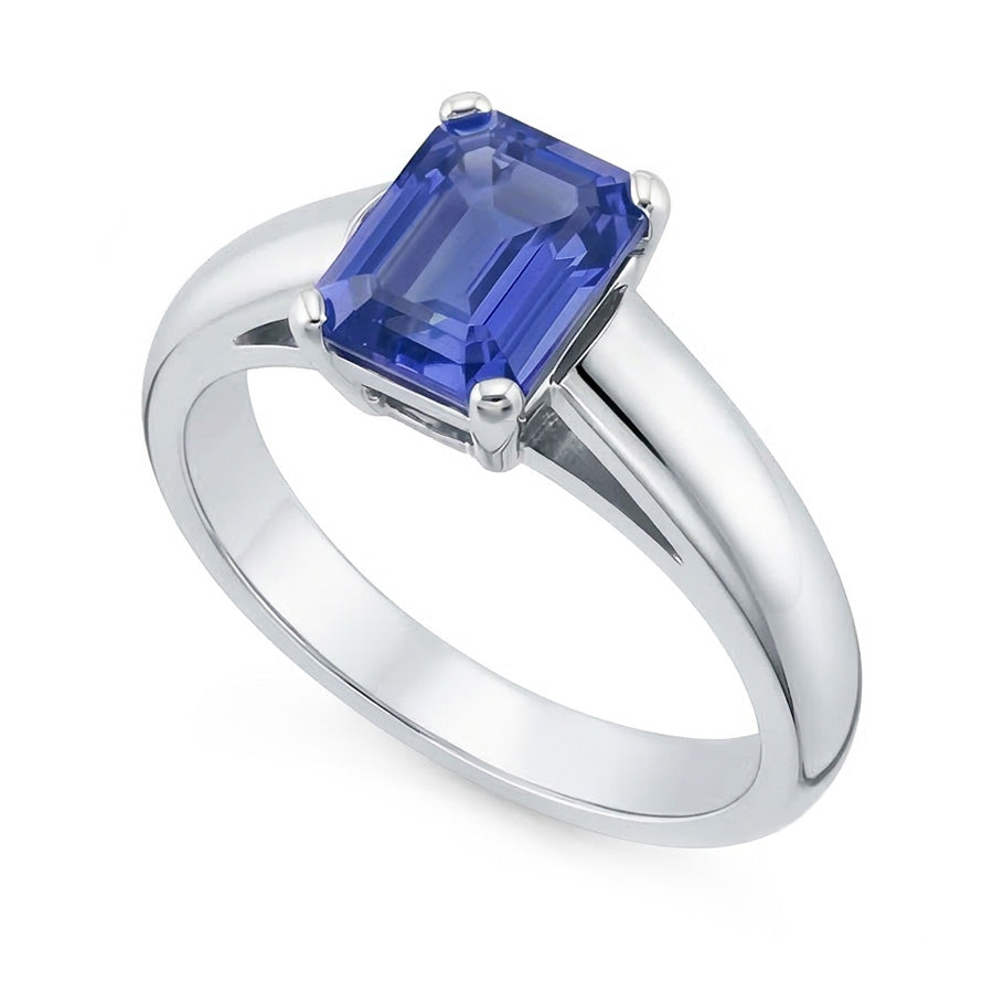 natural emerald sapphire 1.50ct ring side angle