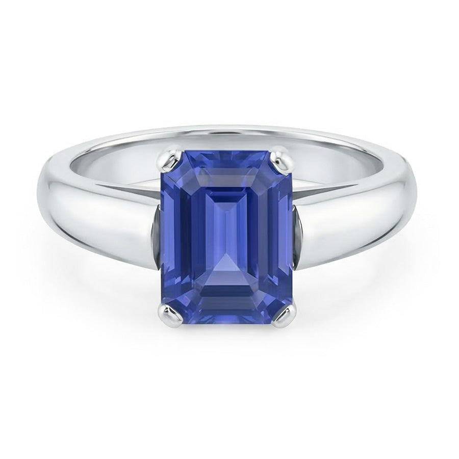 natural emerald sapphire 1.50ct ring close up detail