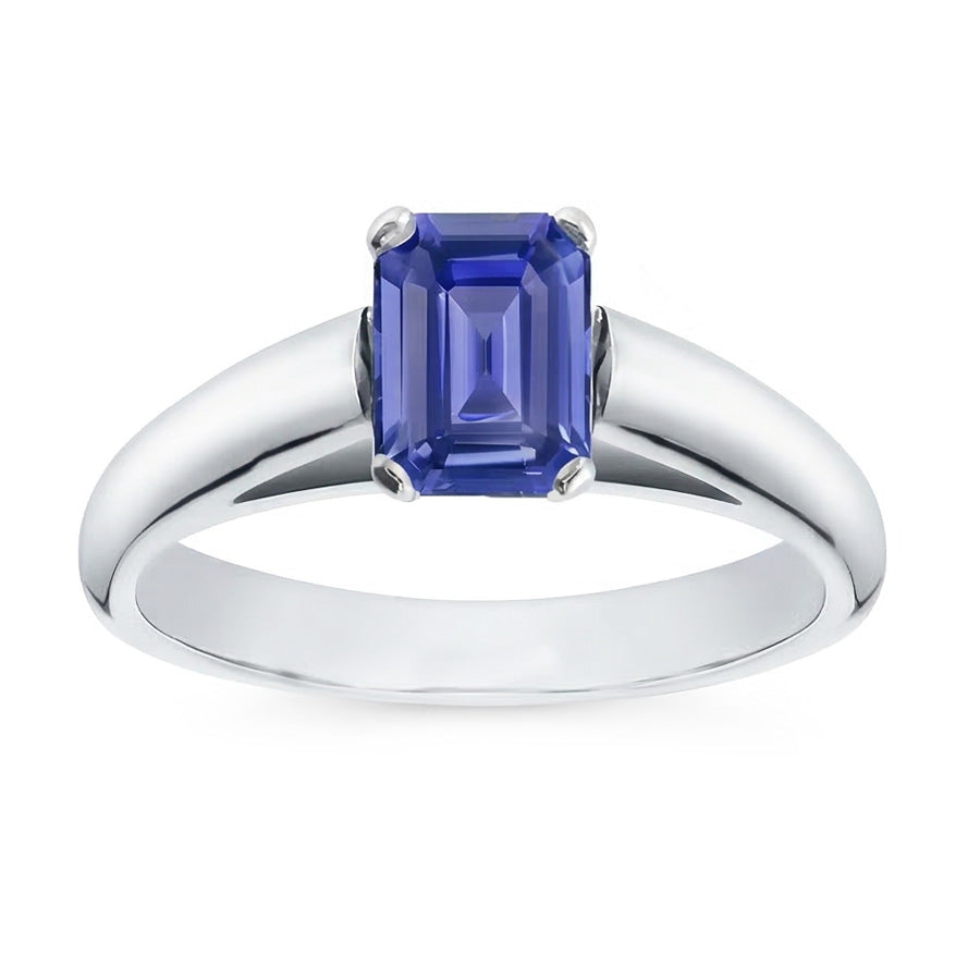 natural emerald sapphire 1.50ct ring top view