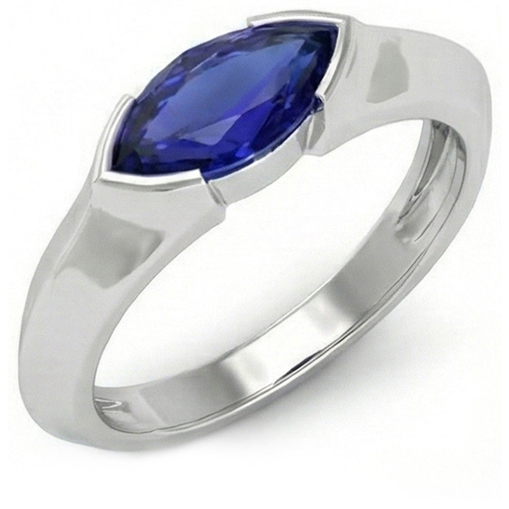 natural marquise sapphire 1ct ring three quarter angle