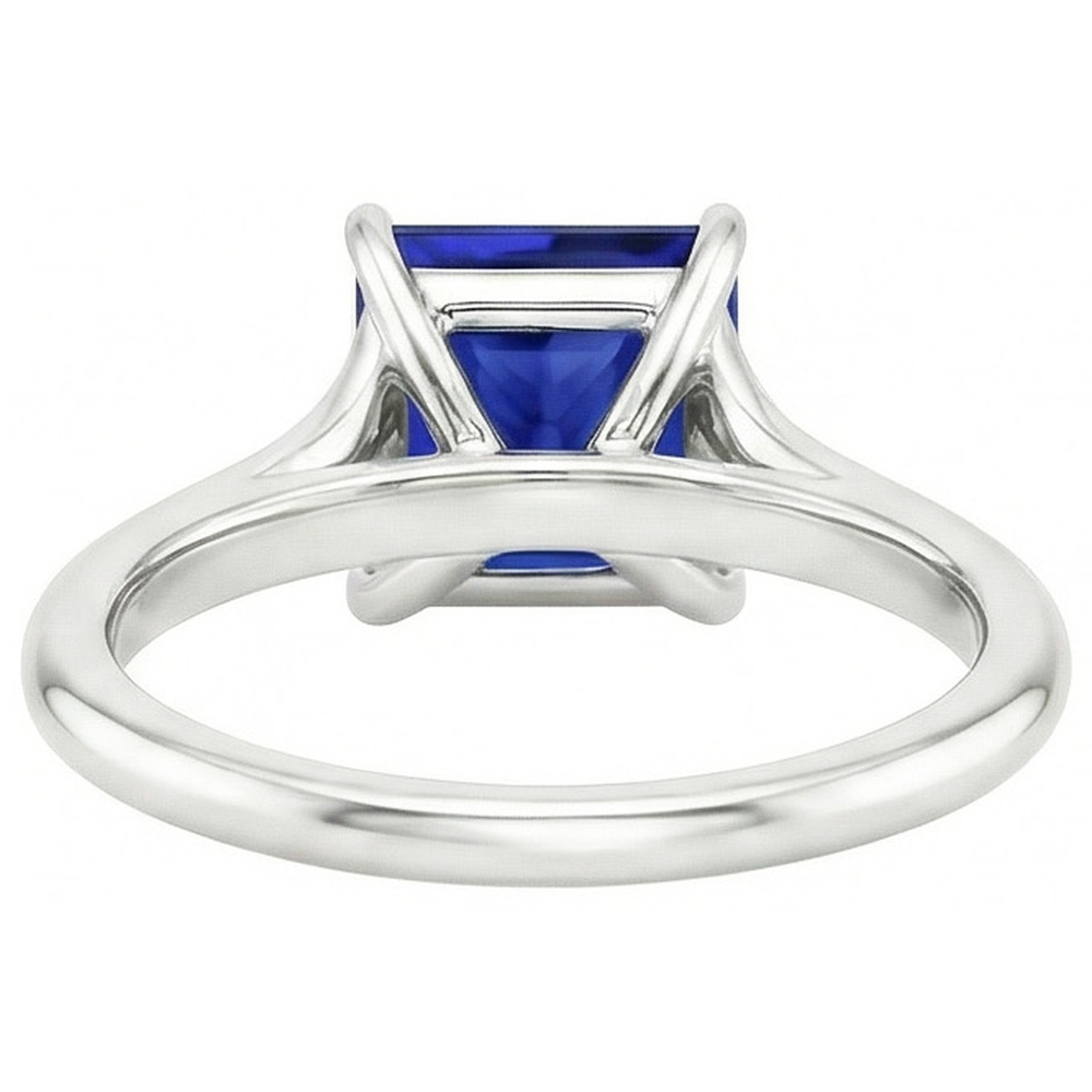 natural princess sapphire 5ct ring side angle