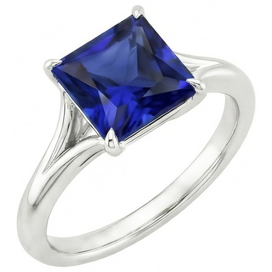 natural princess sapphire 5ct ring close up detail