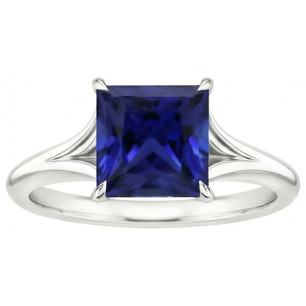 natural princess sapphire 5ct ring profile view