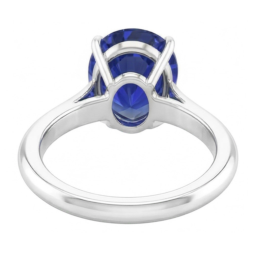 White Gold Solitaire Women's Ring Pear Shape Blue Sapphire 1.50 Carats