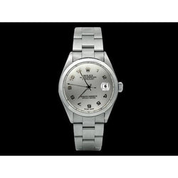 White Arabic Dial Rolex Date Just Watch Oyster Perpetual Ss QUICK SET