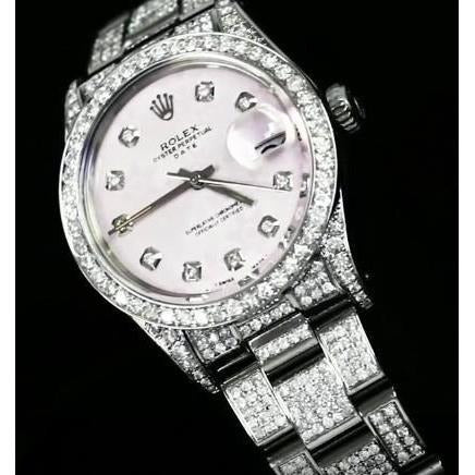 White Dial Date 34 Mm Rolex Watch