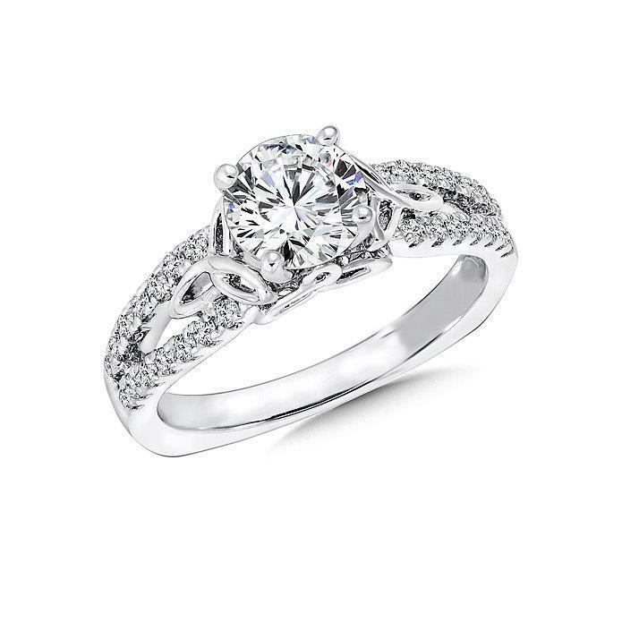 White Gold 14K 3.40 Carats Round Real Diamonds Anniversary Ring