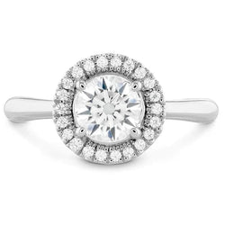 White Gold 14K 3.60 Carats Round Real Natural Earth Mined Diamond Halo Ring