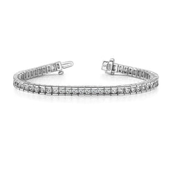 White Gold 14K 6 Ct Gorgeous Round Cut Real Diamonds Tennis Bracelet New