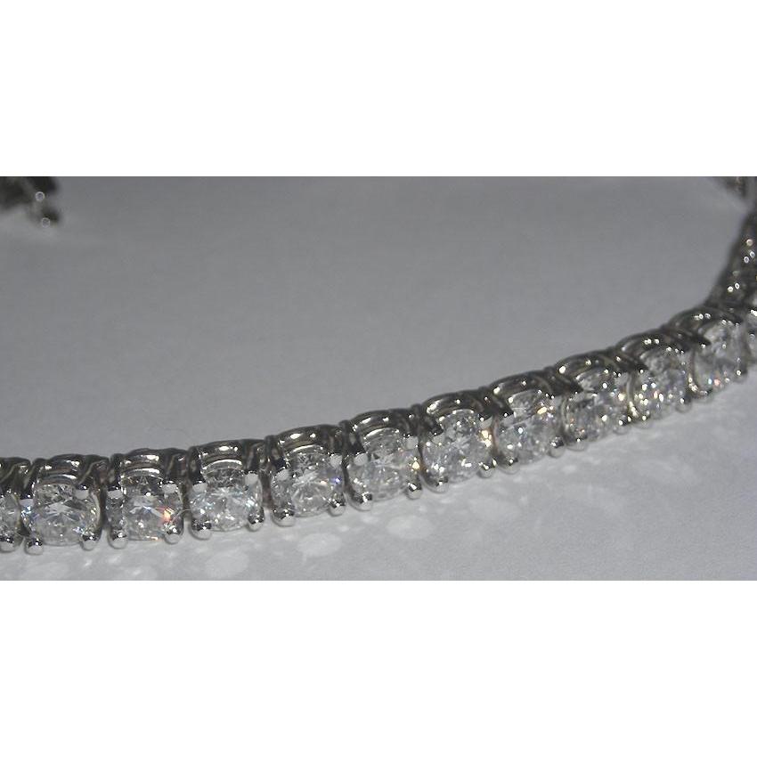 White Gold 14K 9.50 Carat Round Genuine Diamonds Tennis Bracelet New