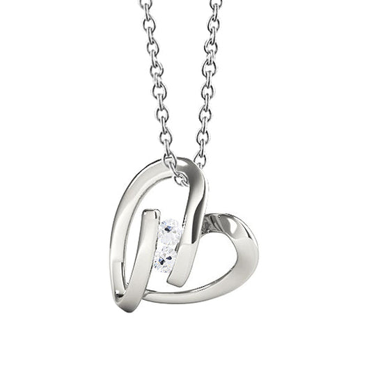 Designer Pendant Necklace 1 ct – main view