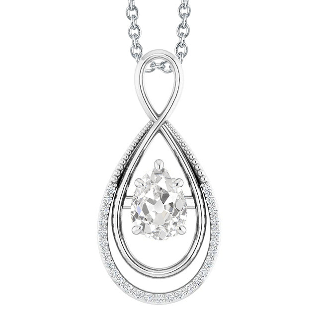 Old Mine Cut Fine Diamond ring in 14K White Gold – main view
