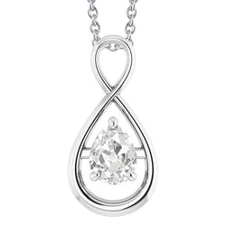 Genuine Diamond Pendant – 14 Karat White Gold 1.50 ct