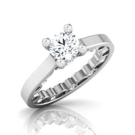 White Gold 14K Round Brilliant Cut 3.20 Carats Real Diamond Ring - Solitaire Ring-harrychadent.ca