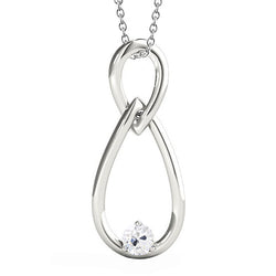 Authentic Fine Diamond Drop Pendant 0.50 ct – 14K White Gold