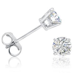 White Gold 2.20 Ct Real Diamonds Studs Earrings