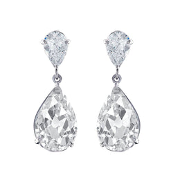 Handcrafted 3-ct Brilliant Diamond Drop Earrings