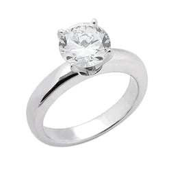 White Gold 3 Carat Real Natural Earth Mined Diamond Ring