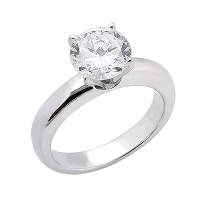 White Gold 3 Carat Real Diamond Ring