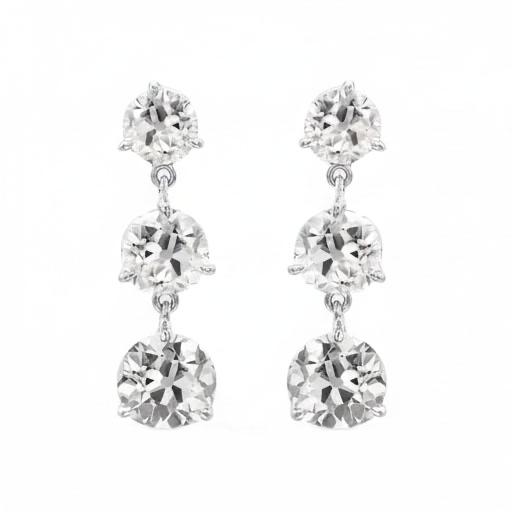 Natural Brilliant Diamond Earrings – main view