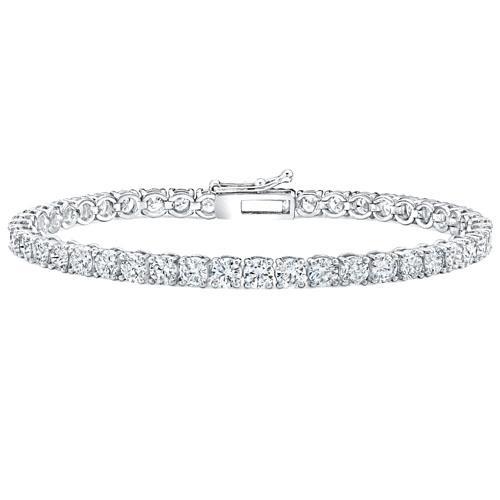 White Gold 9 Carat Real Diamond Tennis Bracelet