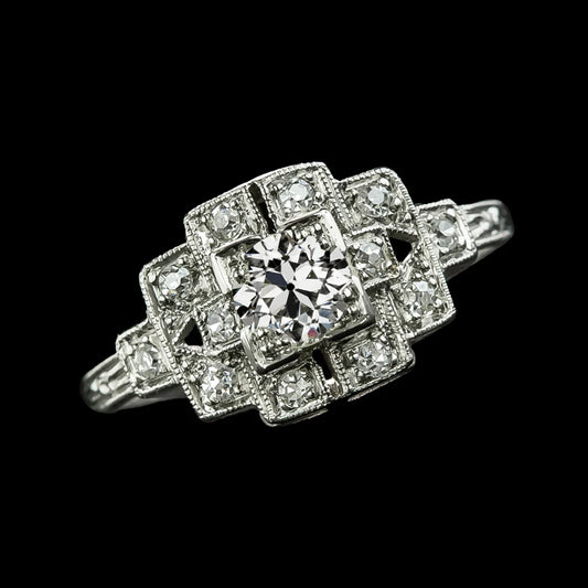 White Gold Anniversary Ring Round Old Mine Cut Real Diamonds 2.50 Carats