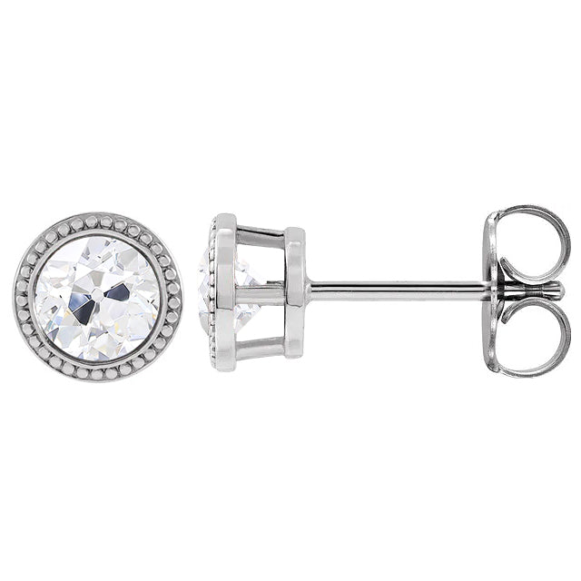 Earth-Mined Fine Diamond Earrings – front view