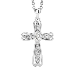 Genuine Cross Diamond Drop Pendant 2 ct