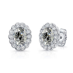 Luxury Earrings with Old Mine Cut Fine Diamond – 7 ct