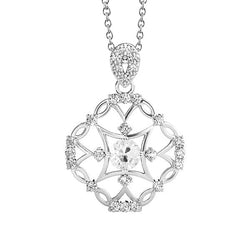 Authentic Antique Cushion Brilliant Diamond Pendant Necklace