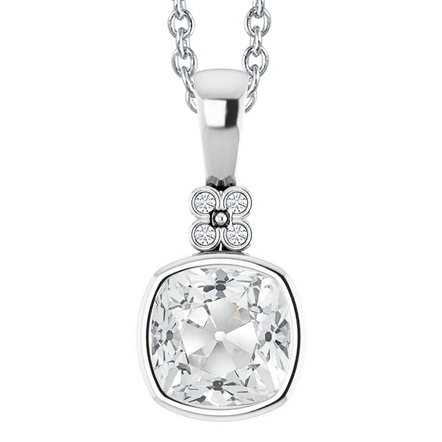 Pendant 14K White Gold with Brilliant Diamond – main view
