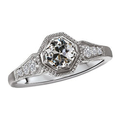 Artisan Accent Solitaire Ring with Antique Brilliant Diamond – 1