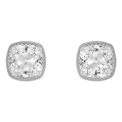 Old Mine Cut Fine Diamond Drop Earrings 3.50 ct – 14K White Gold