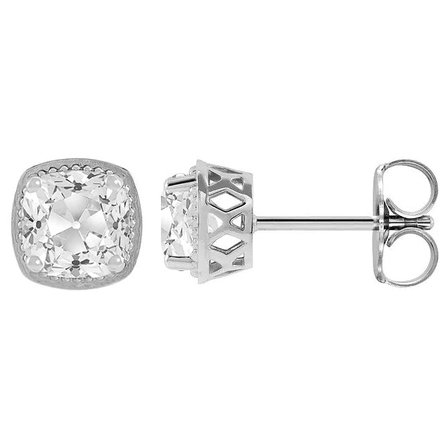 Designer Fine Diamond Drop Earrings 3.50 ct – front view