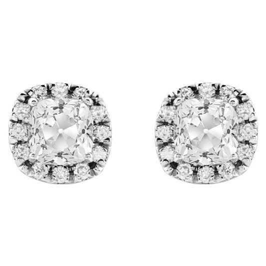 Cushion Cut Brilliant Diamond ring in 14K White Gold – main view