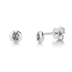 Fine Diamond Earrings – Antique Cushion 0.50 ct 14K White Gold