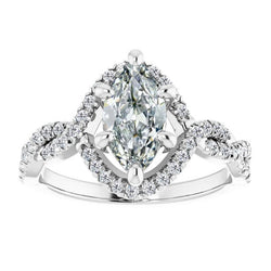 Artisan Solitaire Ring with Accents with Twisted Shank Brilliant