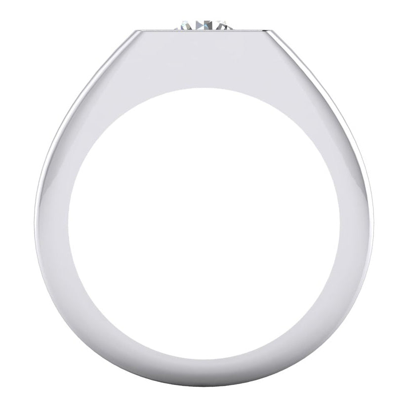 Round Brilliant Brilliant Diamond ring in 10K White Gold – angle view