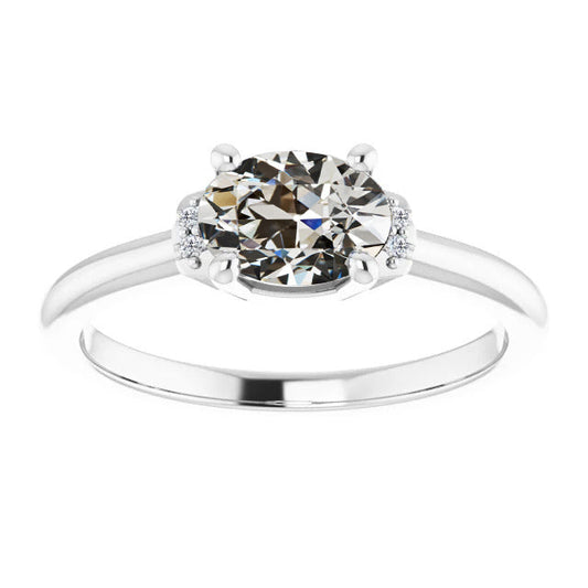 Halo Ring 14 Karat White Gold with Fine Diamond – main view
