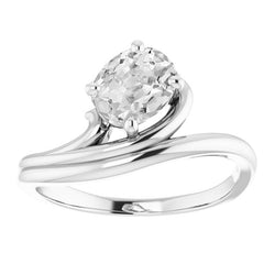 Brilliant Single Stone Ring with Twisted Shank Brilliant Diamond