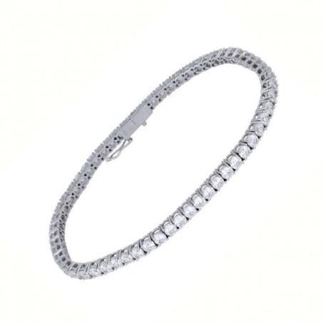 White Gold Round Cut Natural Diamond Tennis Bracelet 6 Carats 14K
