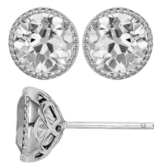 Earrings 14K White Gold with Diamond – main view