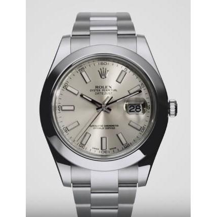 White Stick Dial Rolex Watch Stainless Steel Bracelet Datejust